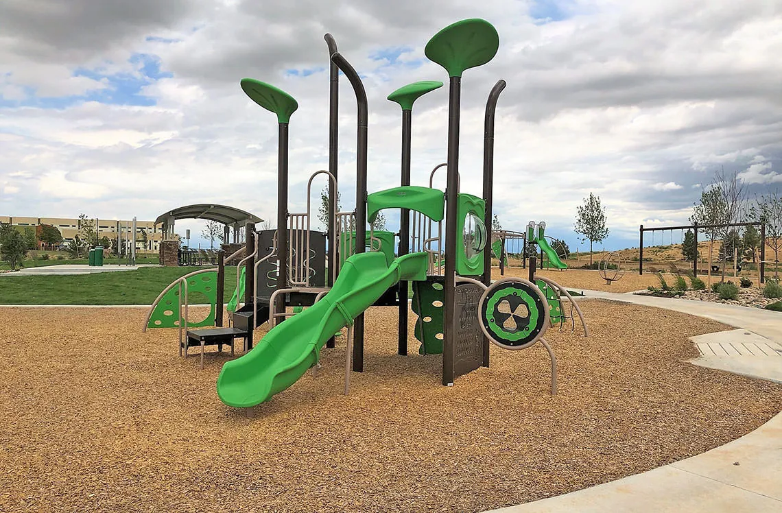 High Point Playground medium slide